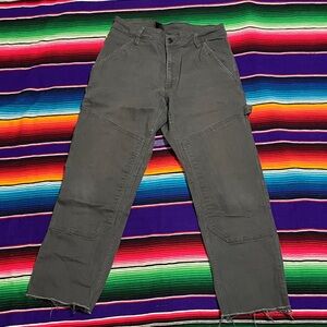 Caterpillar grey carpenter double knee workwear men's pant sz 32